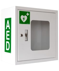 Szafka wewnętrzna, metalowa na defibrylator AED (kluczyk)